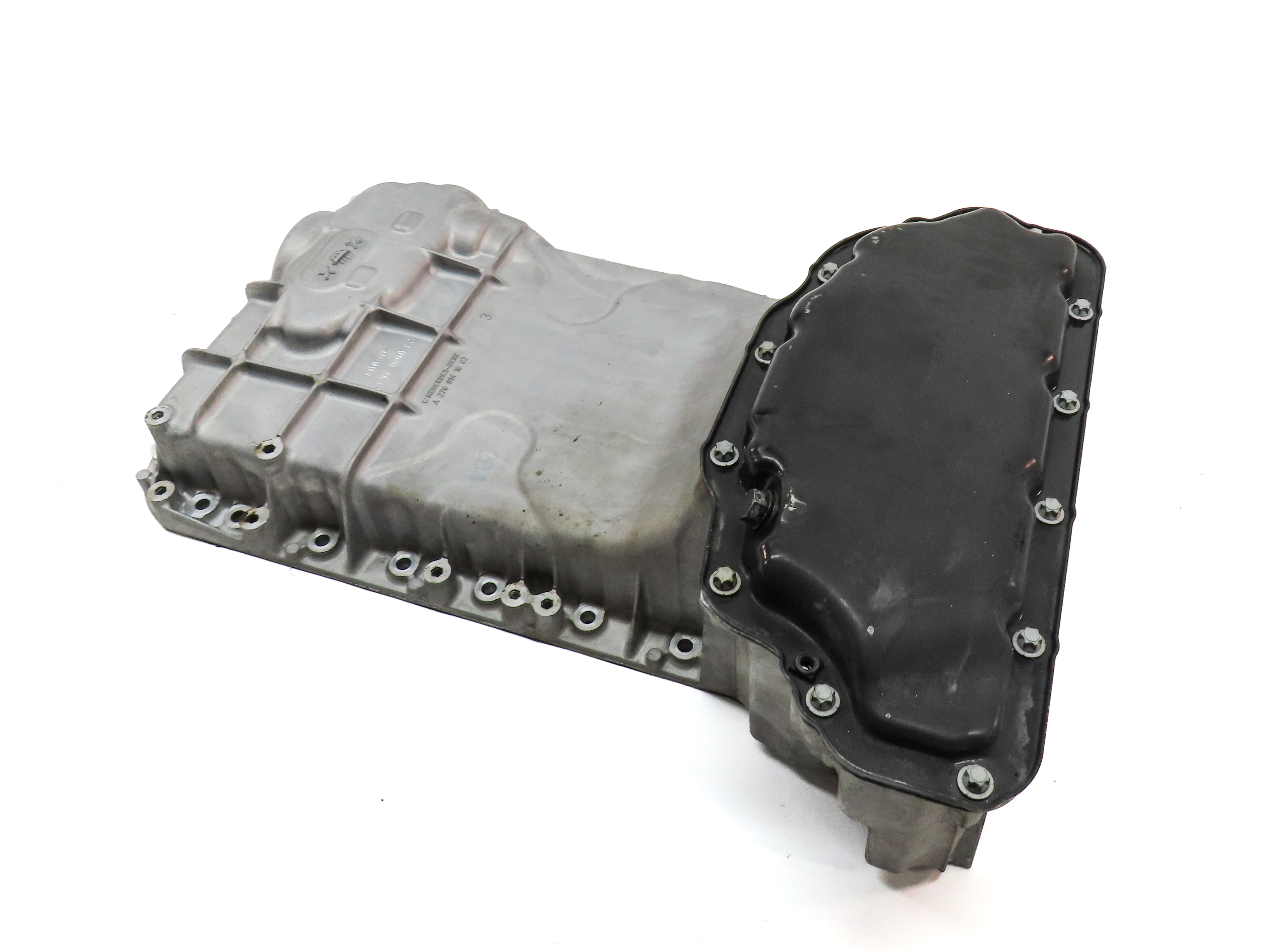 2013 MERCEDES E350 SEDAN (W212) 3.5L UPPER & LOWER ENGINE OIL FLUID PAN — exact item pictured